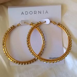 Adornia Crystal Hoops